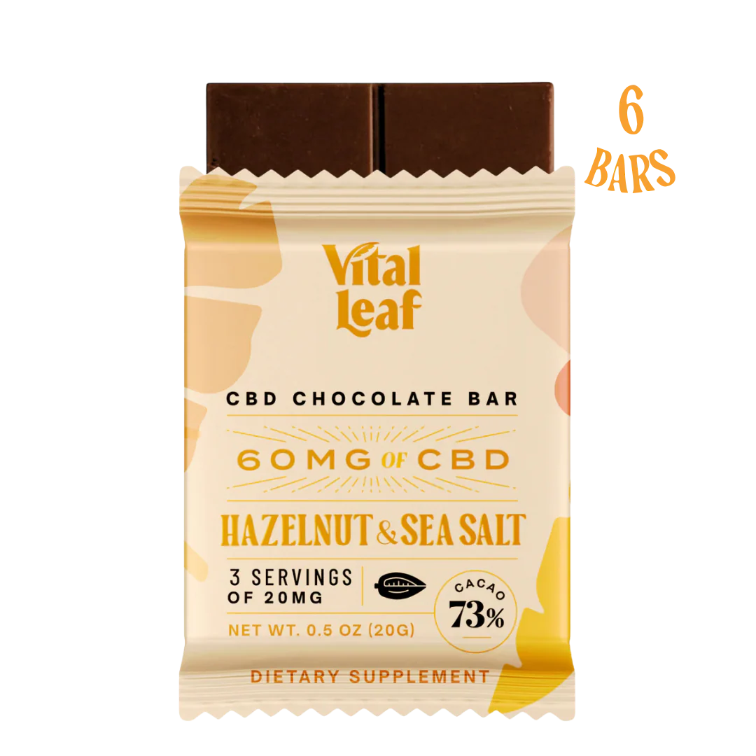 Hazelnut & Sea Salt Mini CBD Chocolate Bars