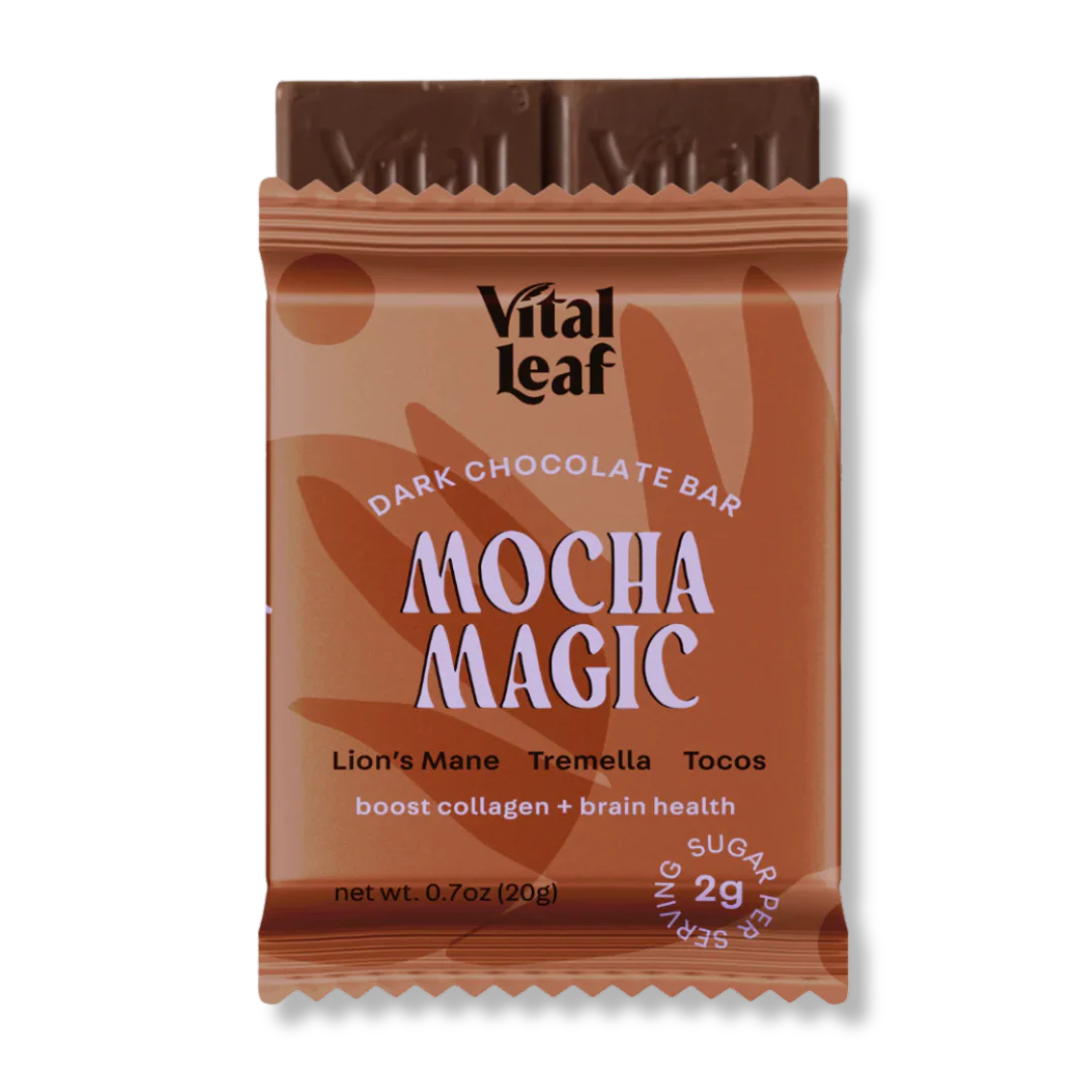 Mini Mocha Magic Dark Chocolate Bar: Brain Power + Collagen Boost (14 mini bars)