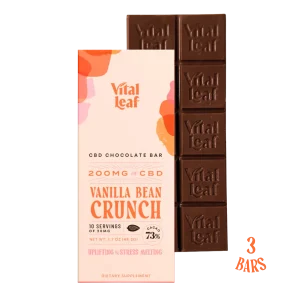 Vanilla Bean Crunch CBD Chocolate Bar: 200mg